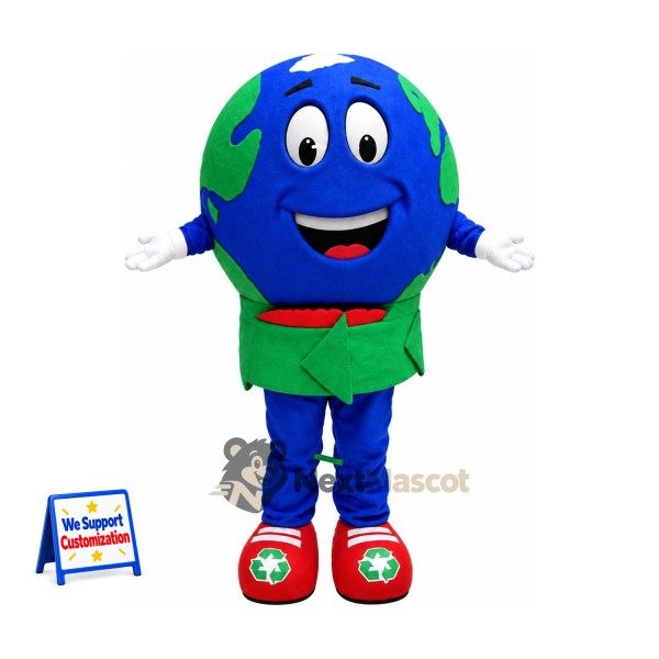 Earth Globe Mascot Costume for Community Events