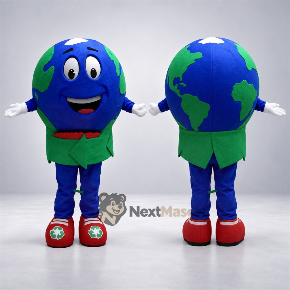 Earth Globe Mascot Costume for Community Events Earth Globe Mascot Costume for Community Events