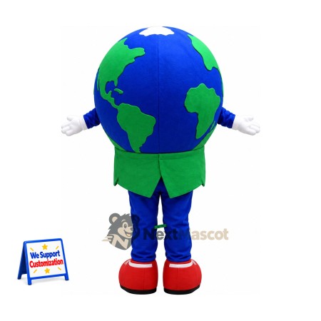 Earth Globe Mascot Costume for Community Events Earth Globe Mascot Costume for Community Events