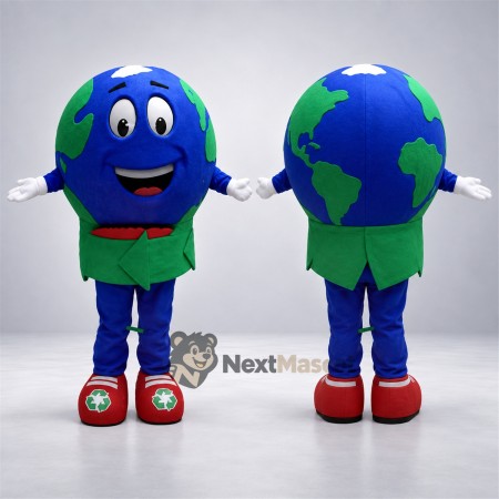 Earth Globe Mascot Costume for Community Events Earth Globe Mascot Costume for Community Events