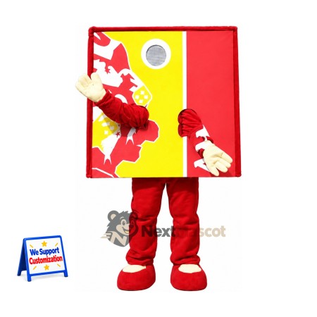 Gift Box Mascot Costume - Red