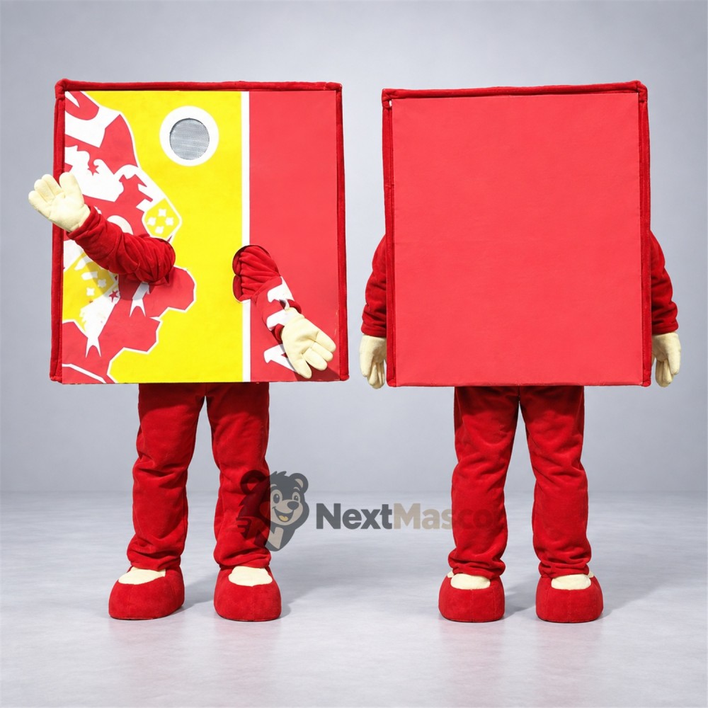 Gift Box Mascot Costume - Red