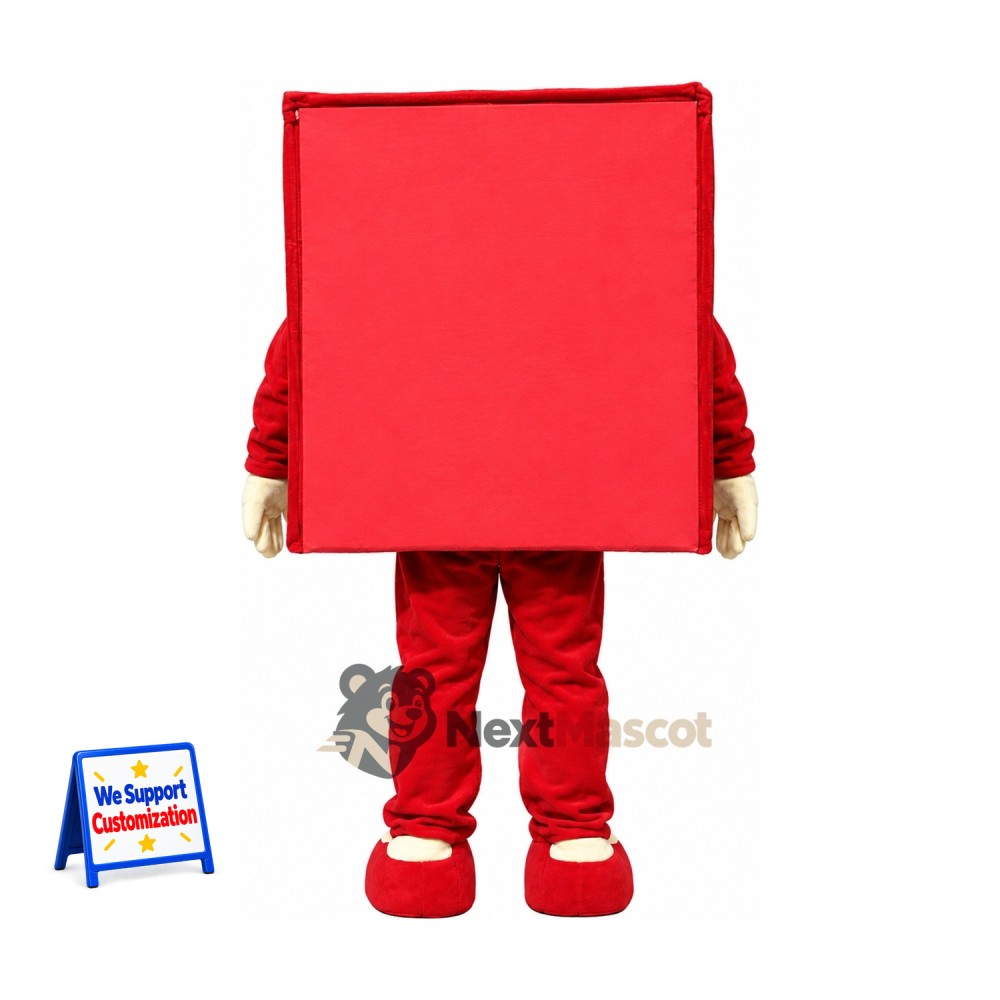 Gift Box Mascot Costume - Red