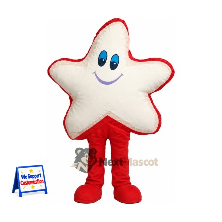 Star Mascot Costume - White Star Mascot Costume - White