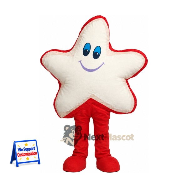 Star Mascot Costume - White
