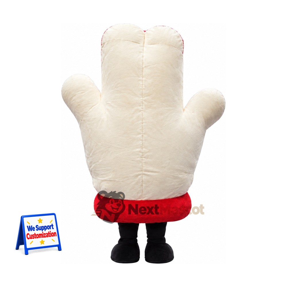 Glove Mascot Costume - White Glove Mascot Costume - White
