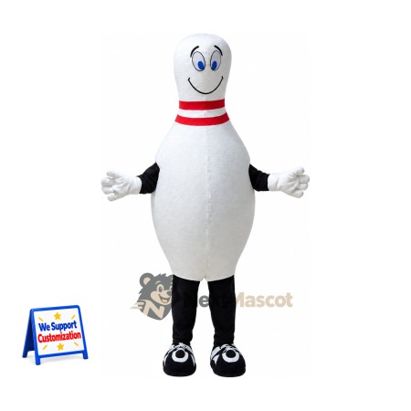Bowling Pin Mascot Costume for Sports Days Bowling Pin Mascot Costume for Sports Days