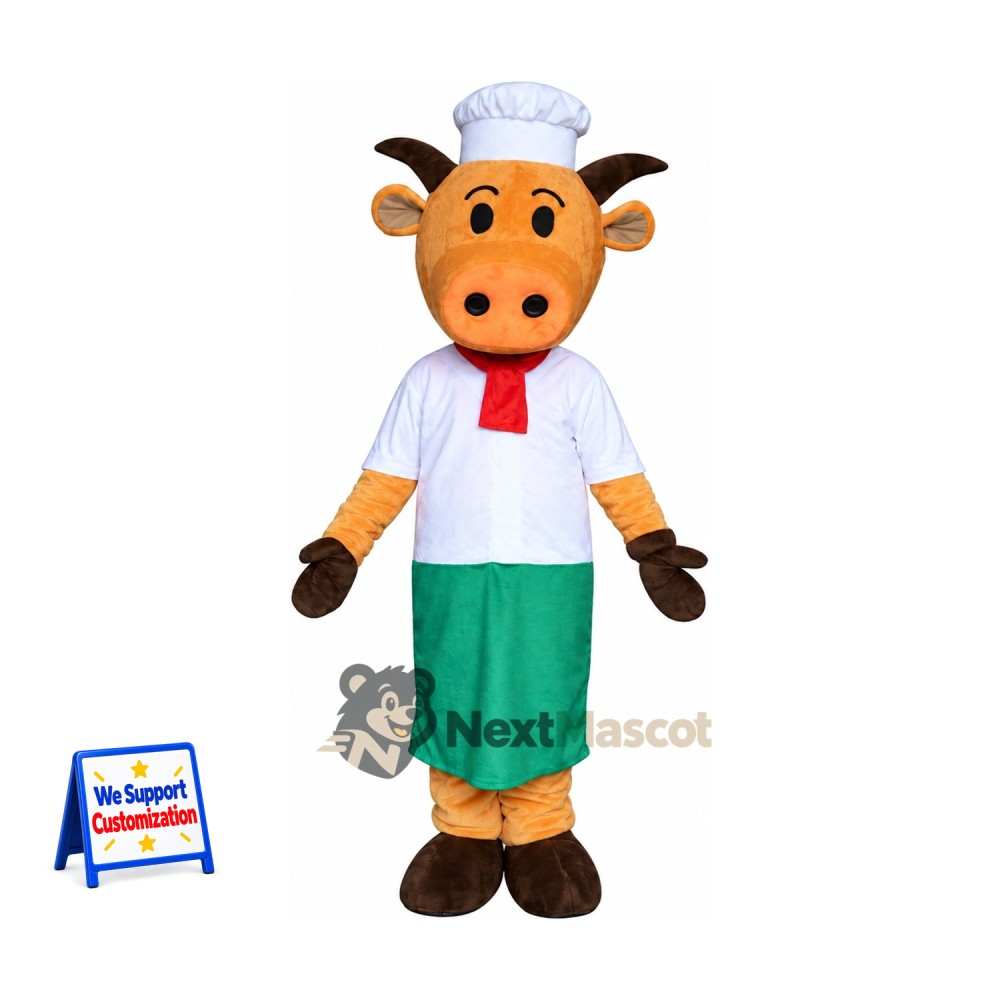 Cow Mascot Costume - Chef Style Cow Mascot Costume - Chef Style