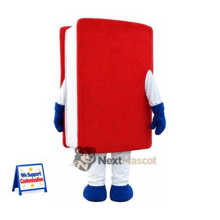 Book Mascot Costume - Red for Parades Book Mascot Costume - Red for Parades