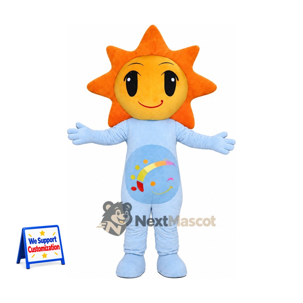 Sun Mascot Costume - Blue Outfit for Parades Sun Mascot Costume - Blue Outfit for Parades