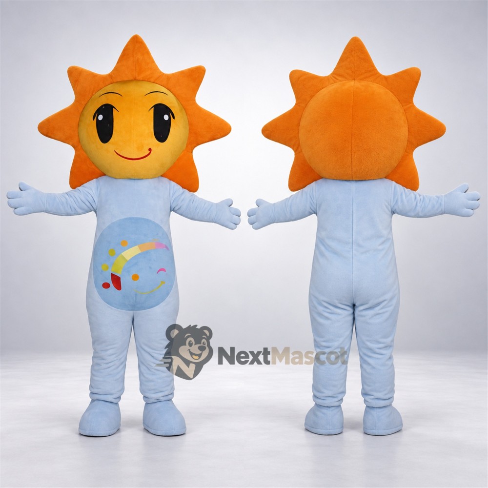 Sun Mascot Costume - Blue Outfit for Parades Sun Mascot Costume - Blue Outfit for Parades