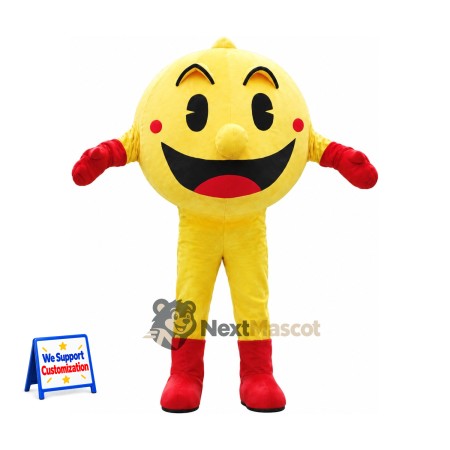 Character Mascot Costume - Yellow, Round for Parades Character Mascot Costume - Yellow, Round for Parades