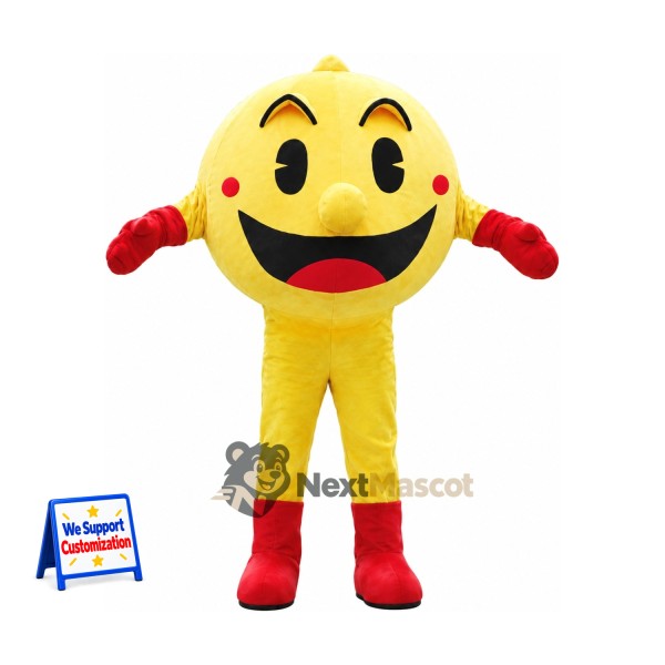 Character Mascot Costume - Yellow, Round for Parades