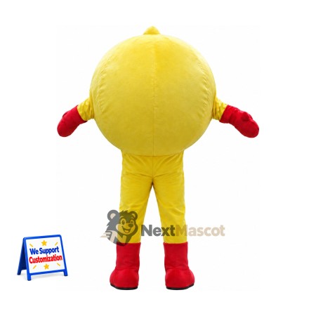 Character Mascot Costume - Yellow, Round for Parades Character Mascot Costume - Yellow, Round for Parades