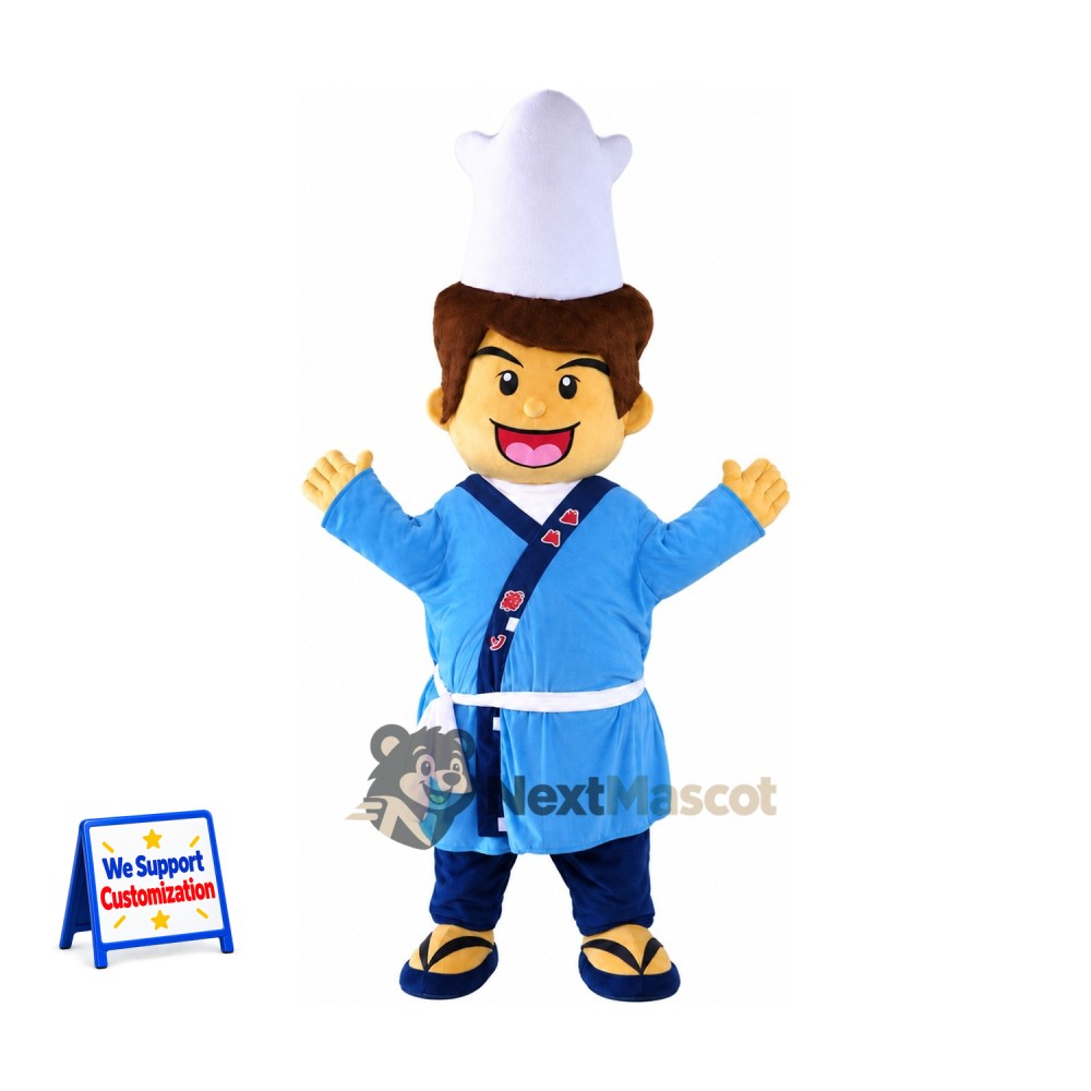 Chef Mascot Costume - Blue Outfit for School Events Chef Mascot Costume - Blue Outfit for School Events