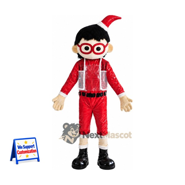 Christmas Elf Mascot Costume - Glasses for Christmas Events