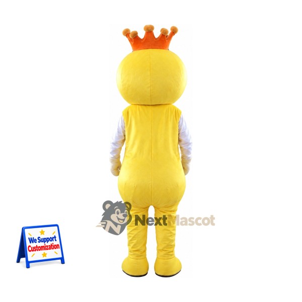 Character Mascot Costume - Yellow, Crown Character Mascot Costume - Yellow, Crown