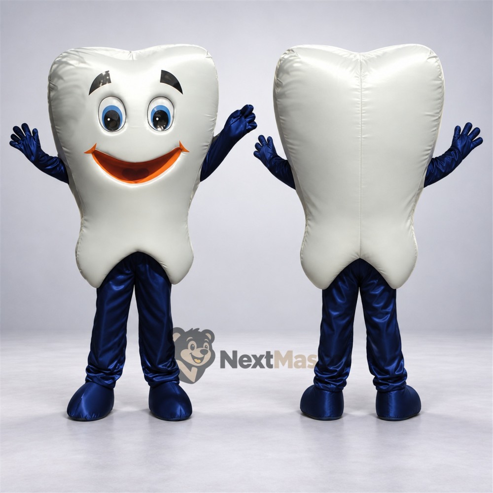Tooth Mascot Costume - Blue Legs Tooth Mascot Costume - Blue Legs