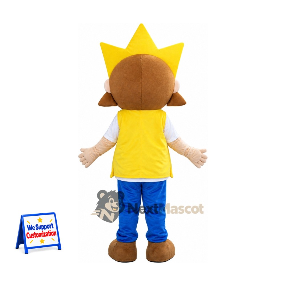 Sun Head Boy Mascot Costume Sun Head Boy Mascot Costume
