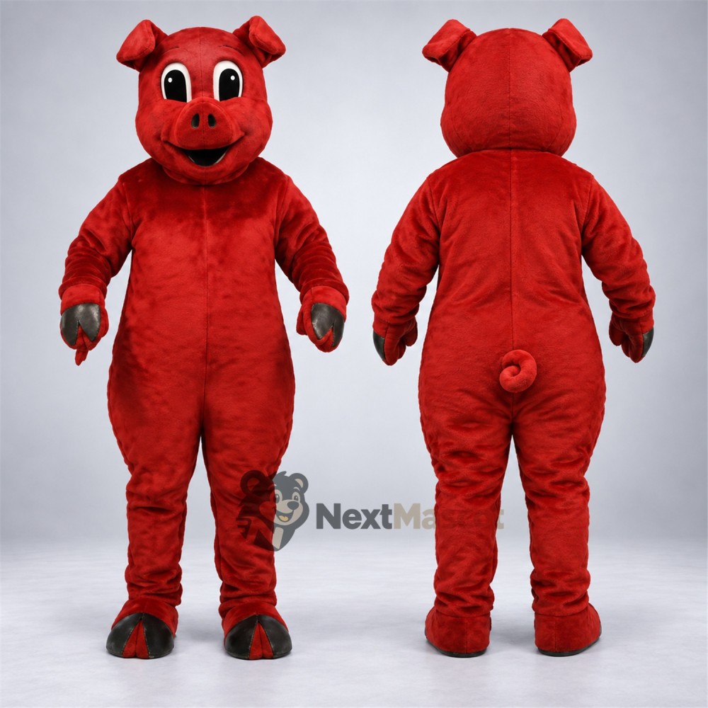 Pig Mascot Costume - Red Pig Mascot Costume - Red