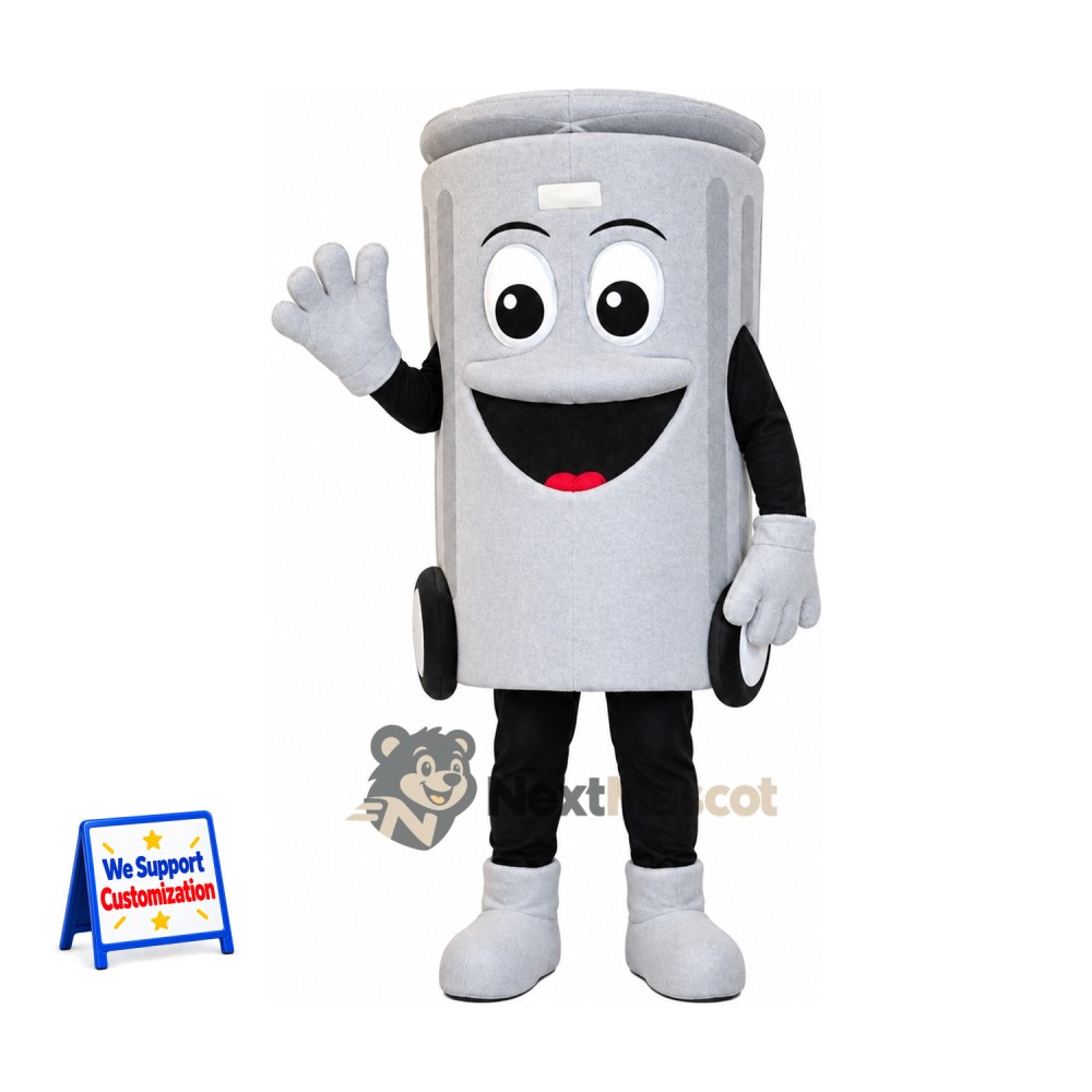Bin Mascot Costume - Gray