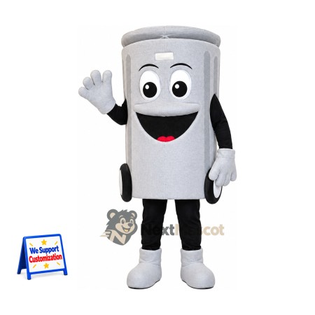Bin Mascot Costume - Gray