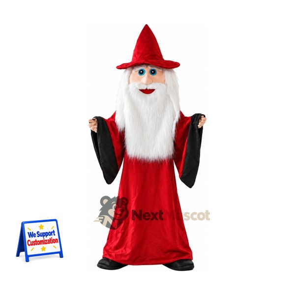 Wizard Mascot Costume - Red Robe for Parades