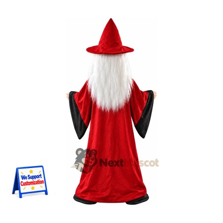 Wizard Mascot Costume - Red Robe for Parades Wizard Mascot Costume - Red Robe for Parades