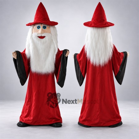 Wizard Mascot Costume - Red Robe for Parades Wizard Mascot Costume - Red Robe for Parades