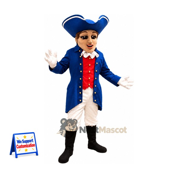Colonial Soldier Mascot Costume for Pep Rallies