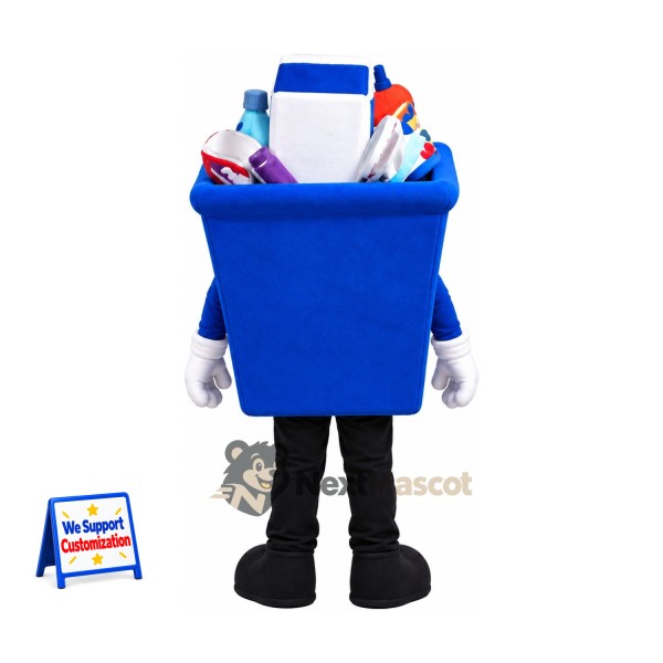 Recycling Bin Mascot Costume - Blue for Parades Recycling Bin Mascot Costume - Blue for Parades