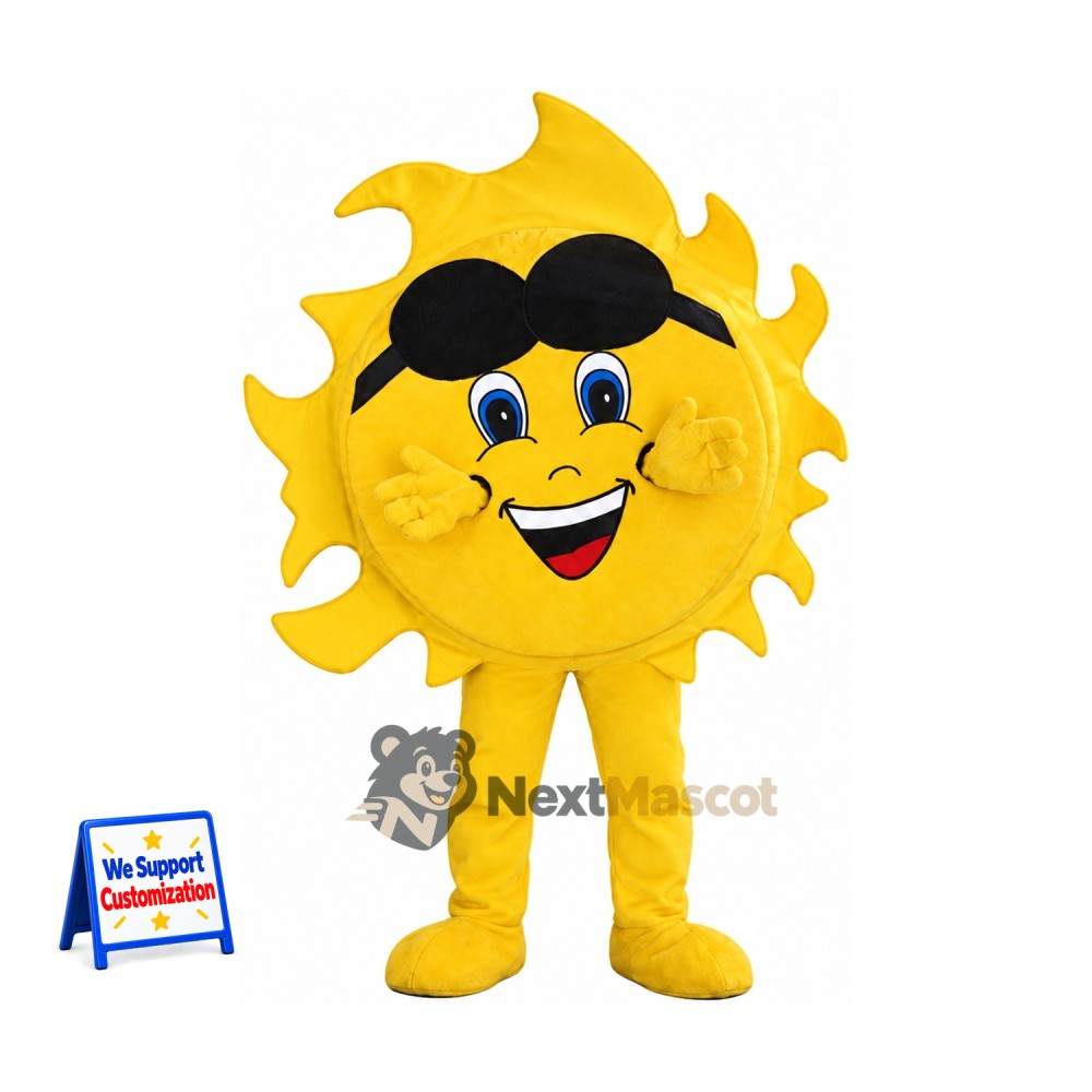Sun Mascot Costume - Sunglasses for Promotions Sun Mascot Costume - Sunglasses for Promotions
