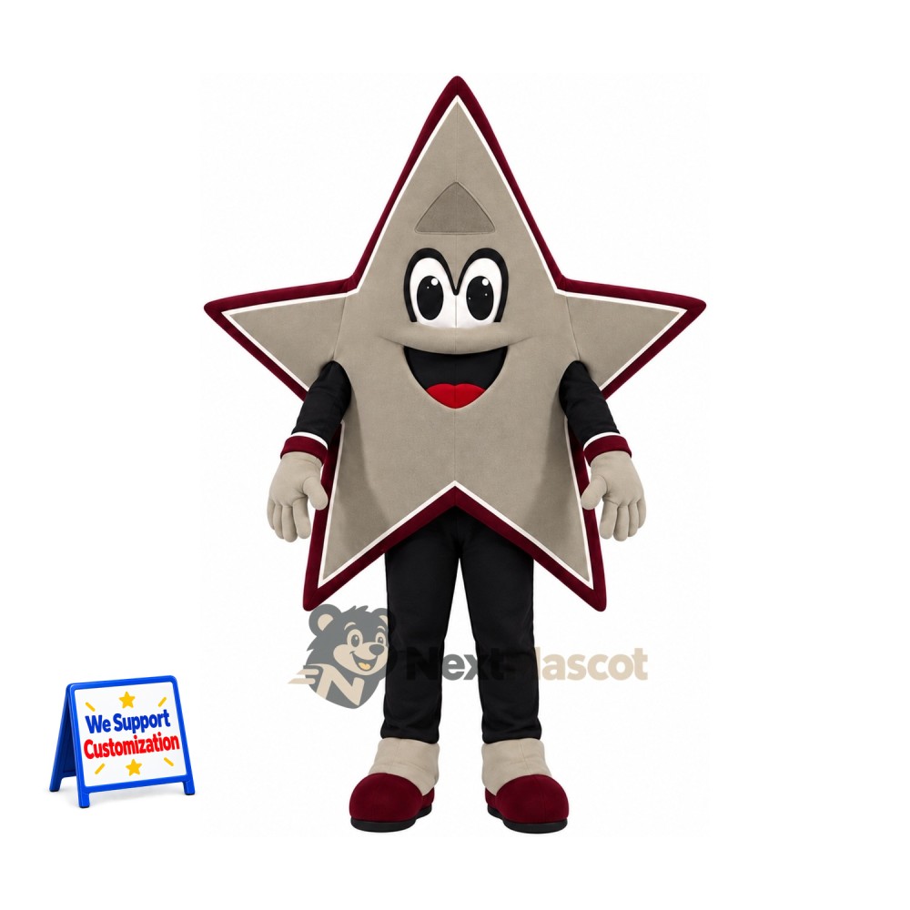 Star Mascot Costume - Silver for Parades Star Mascot Costume - Silver for Parades