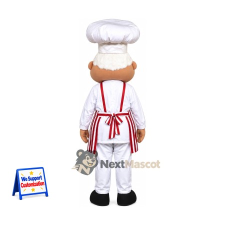 Chef Mascot Costume - Striped Apron Chef Mascot Costume - Striped Apron