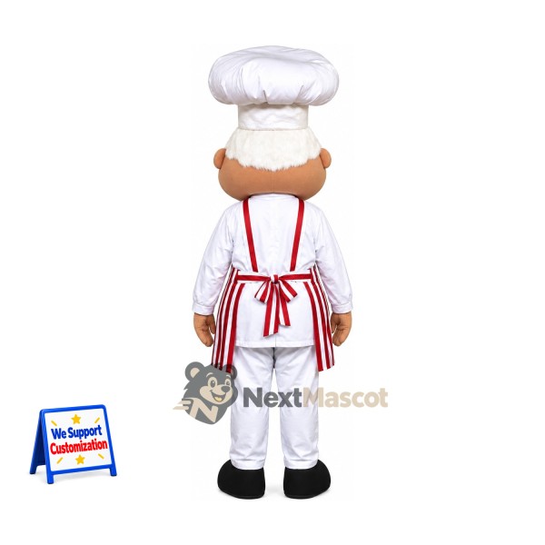 Chef Mascot Costume - Striped Apron Chef Mascot Costume - Striped Apron