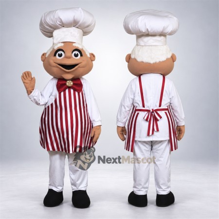 Chef Mascot Costume - Striped Apron Chef Mascot Costume - Striped Apron