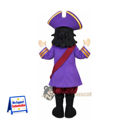 Pirate Captain Mascot Costume - Purple Coat