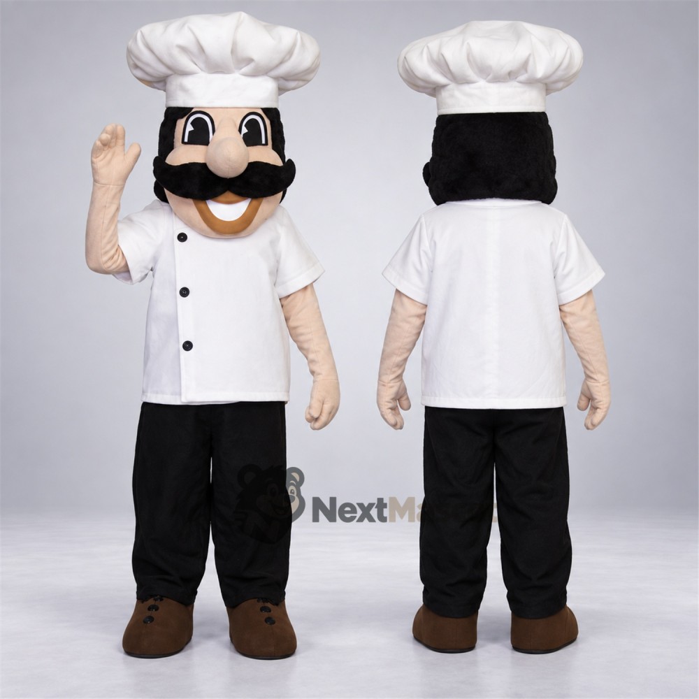 Chef Mascot Costume - Mustache for Community Events Chef Mascot Costume - Mustache for Community Events