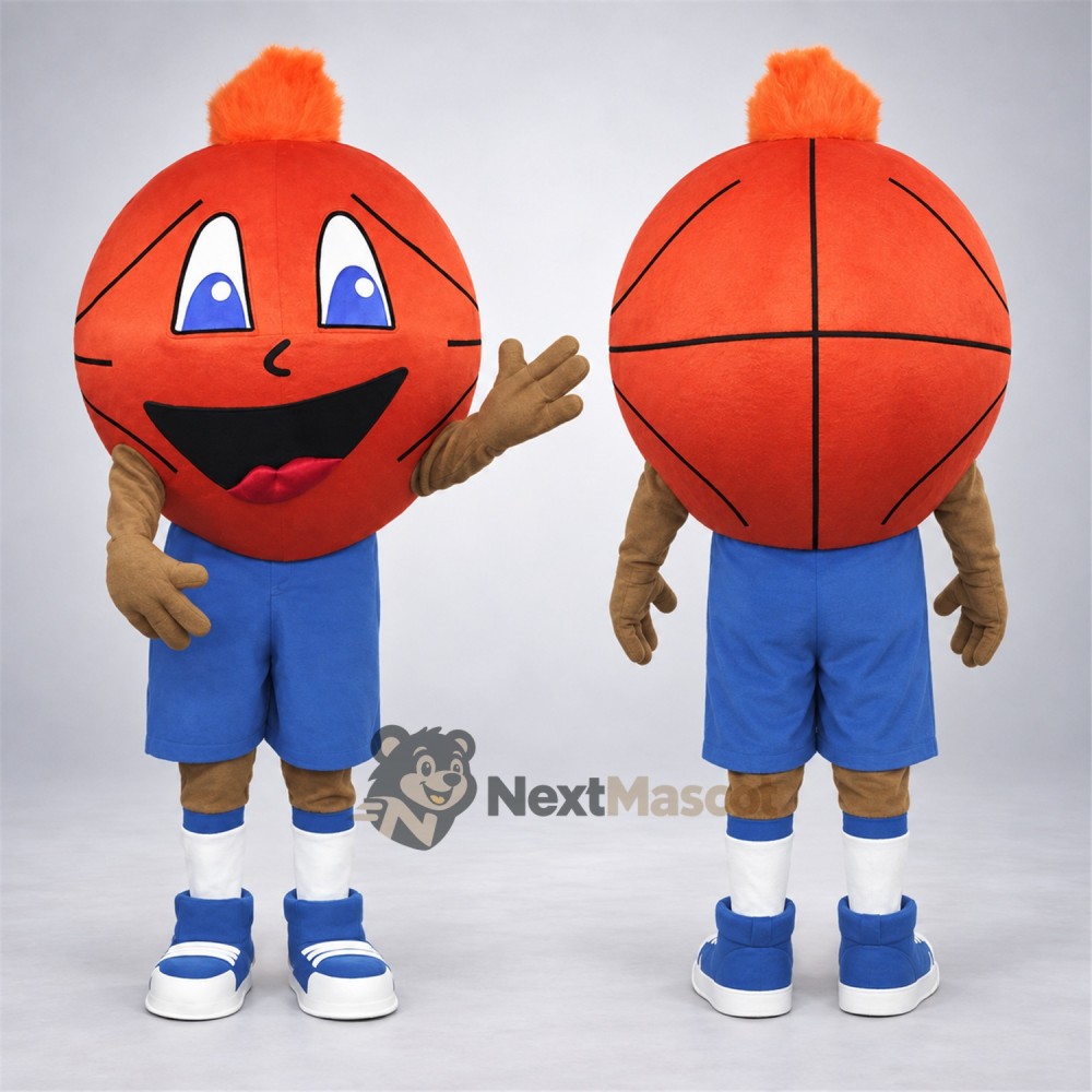 Basketball Mascot Costume - Blue Shorts