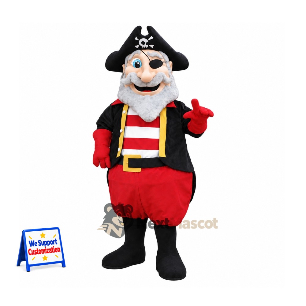Pirate Captain Mascot Costume for Family Events Pirate Captain Mascot Costume for Family Events