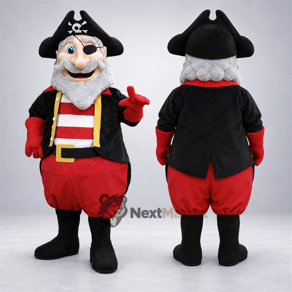 Pirate Captain Mascot Costume for Family Events Pirate Captain Mascot Costume for Family Events