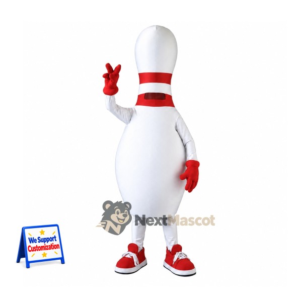 Bowling Pin Mascot Costume for School Spirit