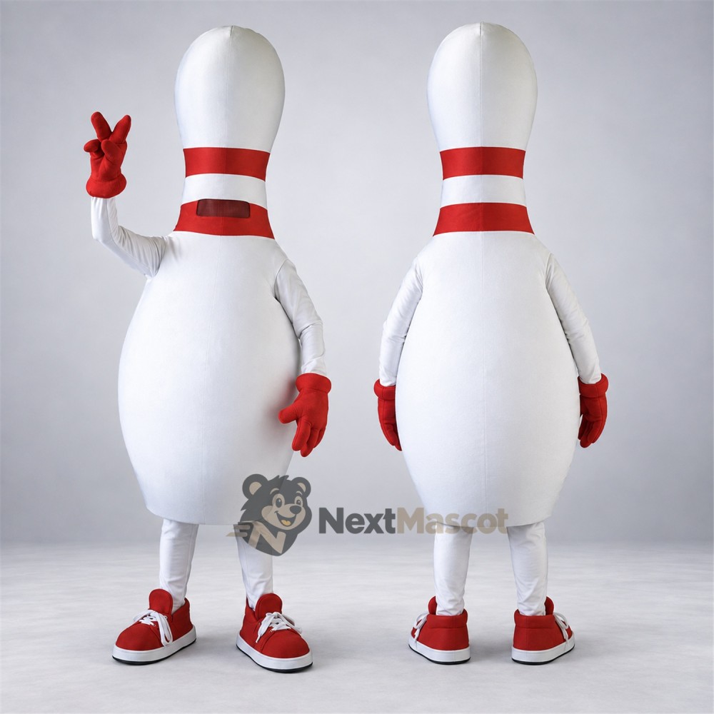 Bowling Pin Mascot Costume for School Spirit