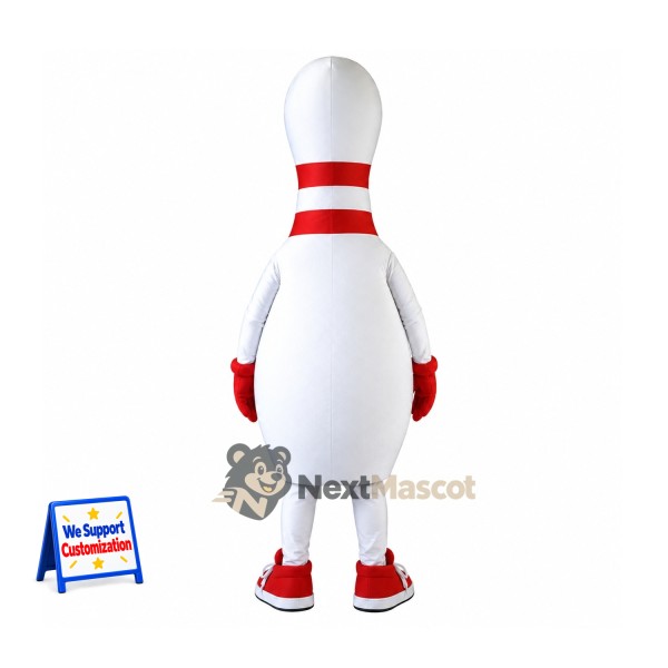 Bowling Pin Mascot Costume for School Spirit Bowling Pin Mascot Costume for School Spirit