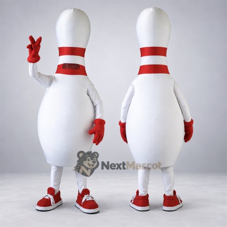 Bowling Pin Mascot Costume for School Spirit