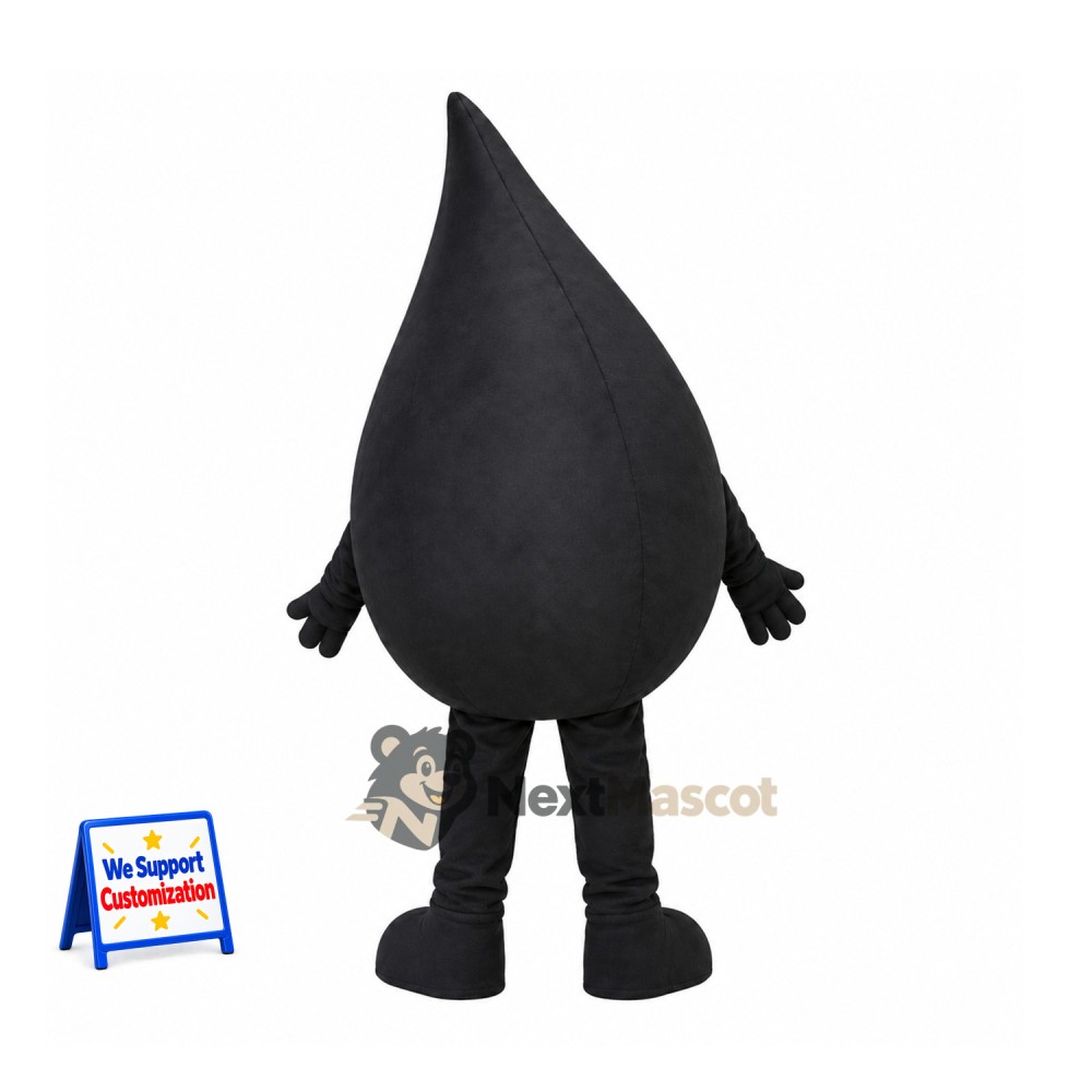 Oil Drop Mascot Costume - Black Oil Drop Mascot Costume - Black