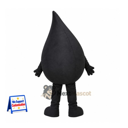Oil Drop Mascot Costume - Black Oil Drop Mascot Costume - Black