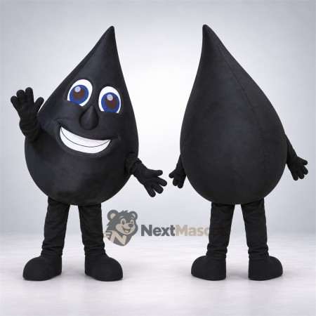 Oil Drop Mascot Costume - Black Oil Drop Mascot Costume - Black