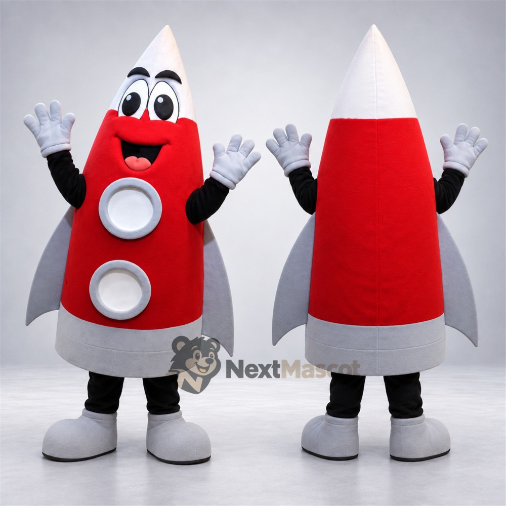 Rocket Mascot Costume - Red Rocket Mascot Costume - Red