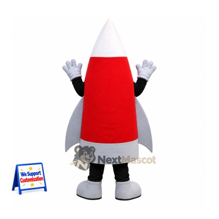 Rocket Mascot Costume - Red Rocket Mascot Costume - Red